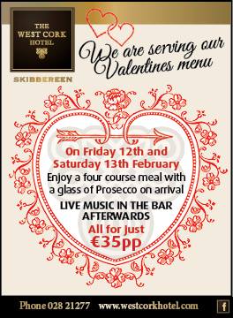 Valentines Day at the West Cork Hotel